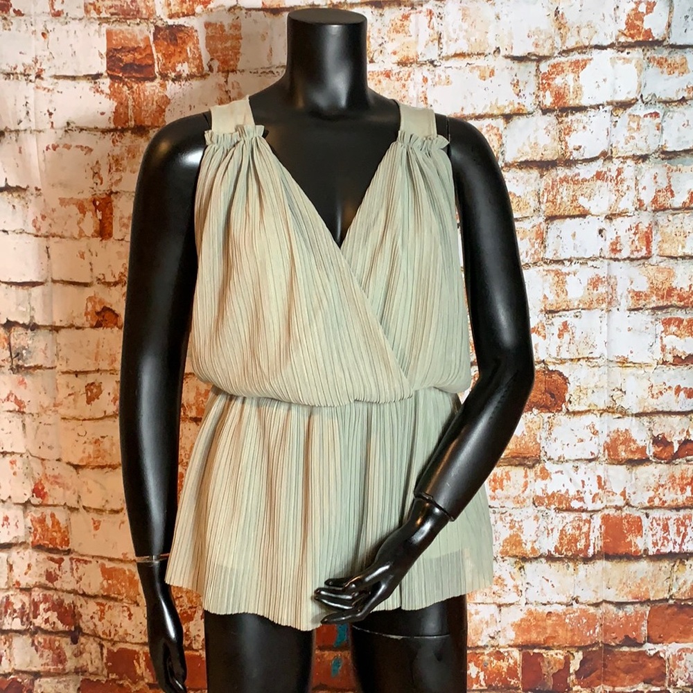 Anthropologie Deletta Hidden Valley Sage Blouse